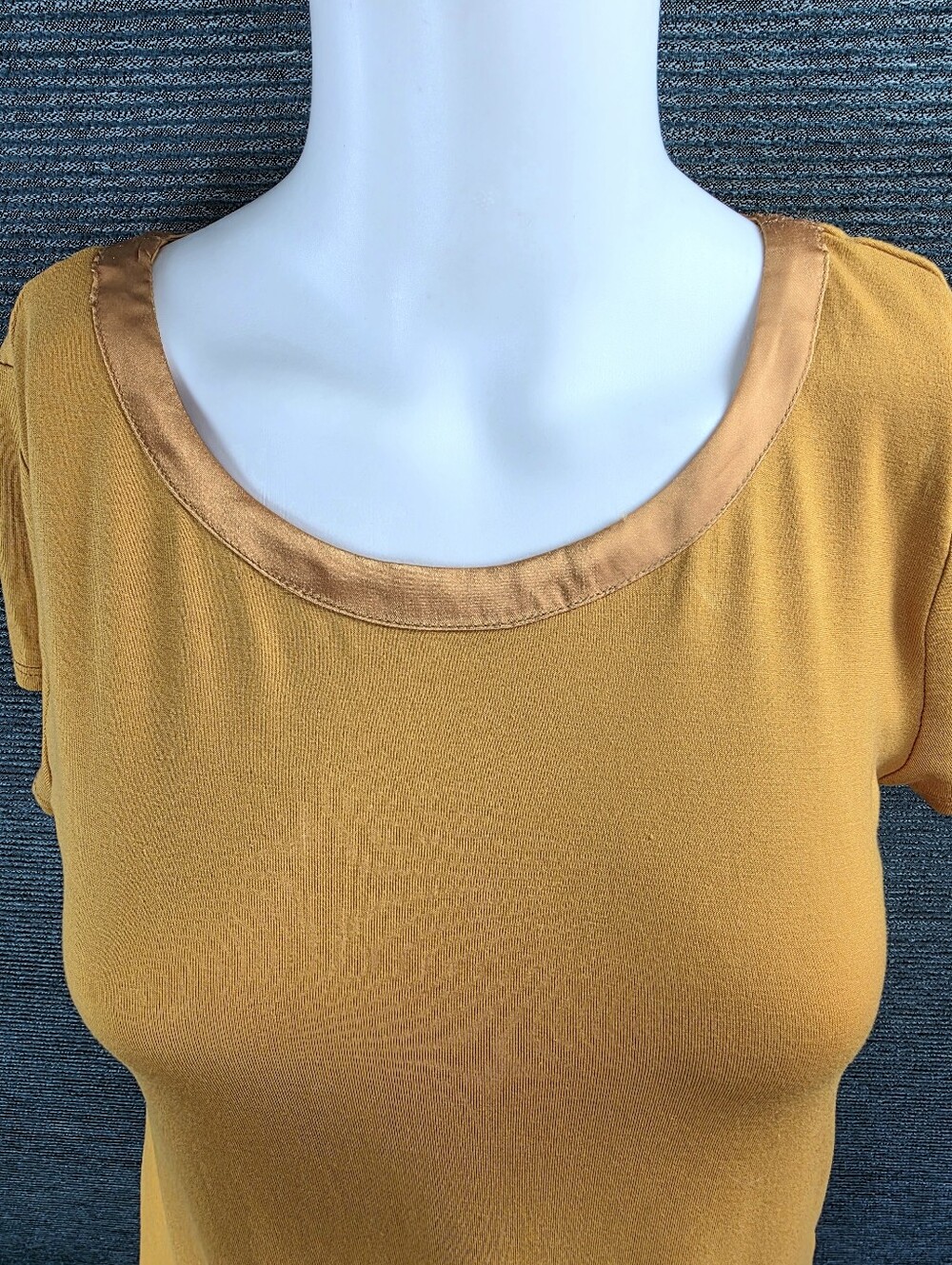 Premise Rayon Hi Lo Tee With Satin Neckline